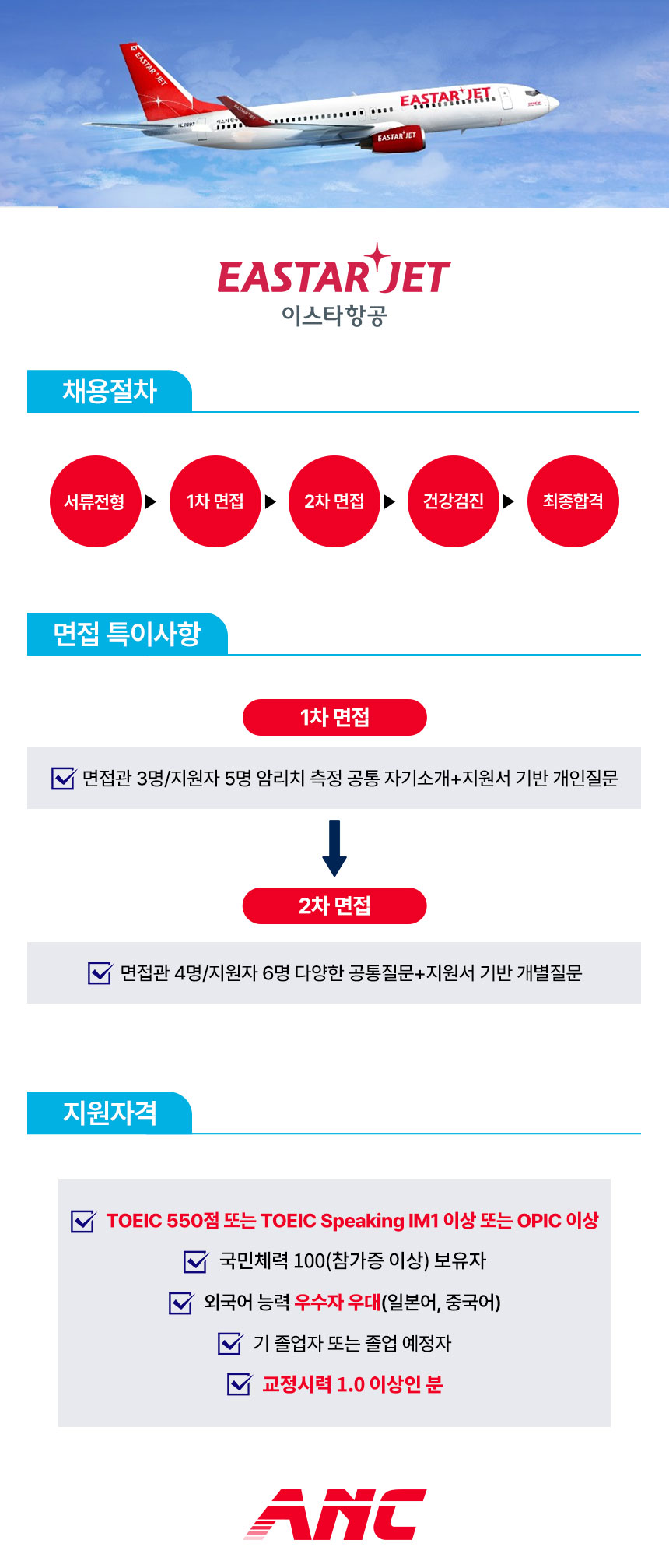 이스타항공 전형 안내